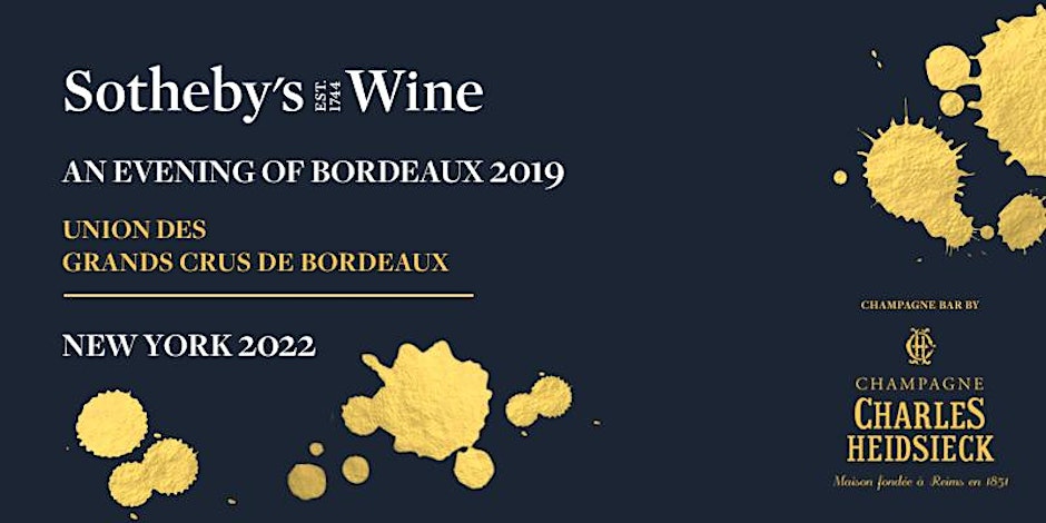 Union des Grands Crus de Bordeaux – An Evening of 2019 Bordeaux