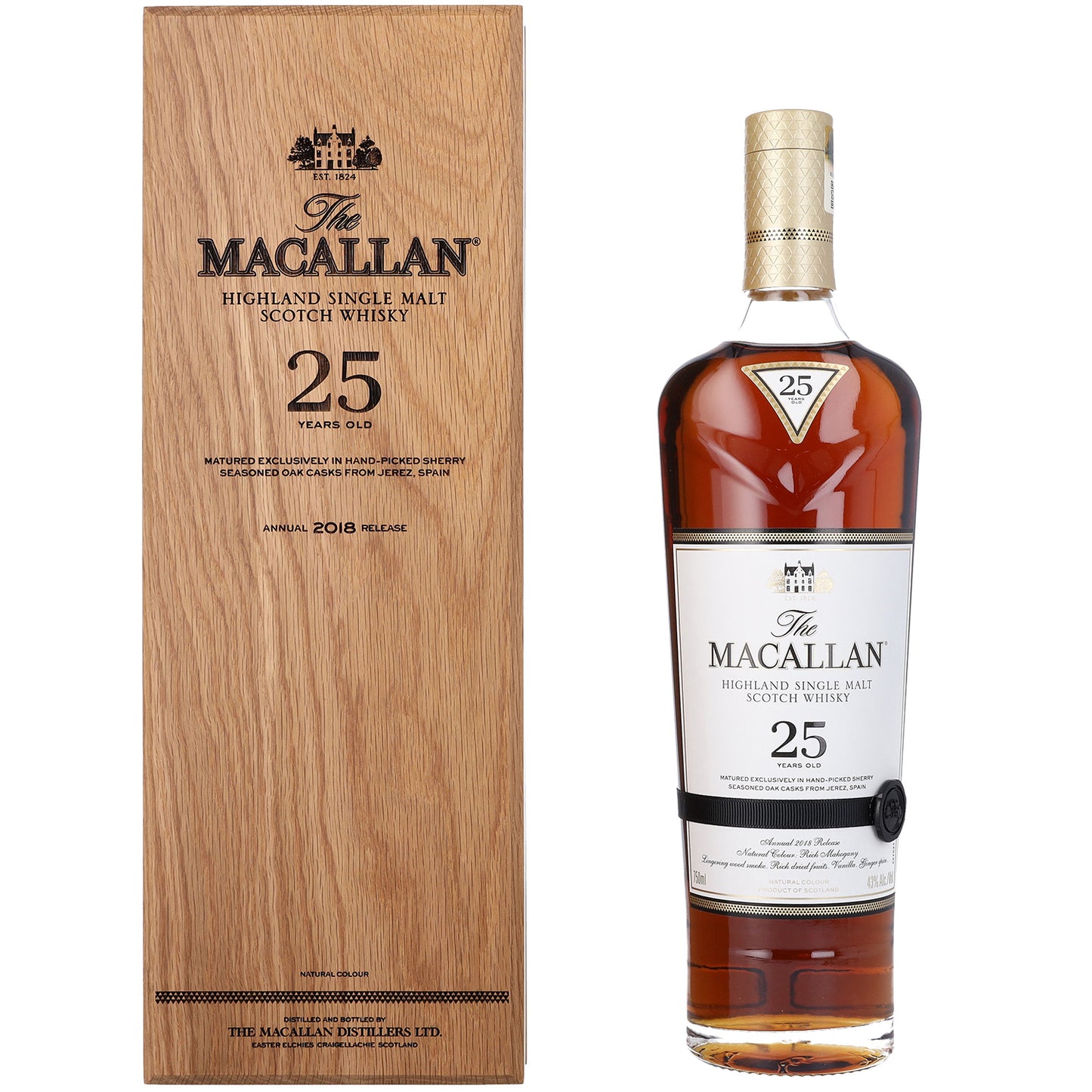 The Macallan 25 Year Old Sherry Oak 2019 Release NV